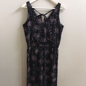 LOFT- NWT! floral tie-back sleeveless jumpsuit, S